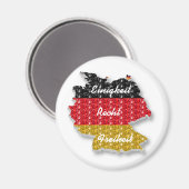 Magnet German Flag Einigkeit Recht Freiheit (Voorkant / Achterkant)