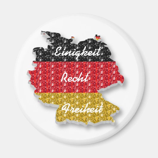 Magnet German Flag Einigkeit Recht Freiheit (Voorkant)