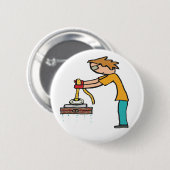 Magnet Gevist Ronde Button 5,7 Cm (Voorkant /achterkant)