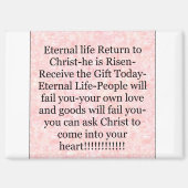 Magnet 'Gift vandaag Eeuwig Leven' (Voorkant)