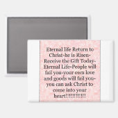 Magnet 'Gift vandaag Eeuwig Leven' (Voorkant / Achterkant)