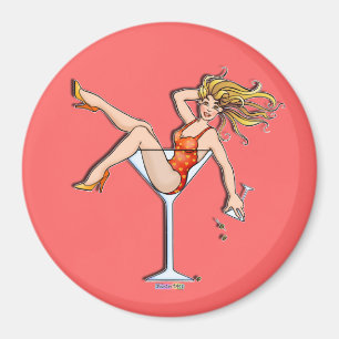 Magnet - Girl in Martini Glass, Olivia