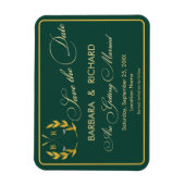MAGNET Golf Thema Monogram Huwelijk Save the Date Magneet (Verticaal)