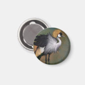 Magnet Gray Crowned Crane Bird (Voorkant / Achterkant)