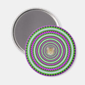 Magnet Green en Roze Toothed Rings (Voorkant / Achterkant)