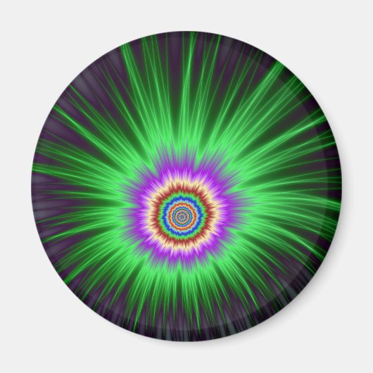Magnet Green Star Burst (Voorkant)