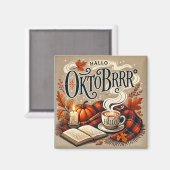 Magnet: Hallo Oktobrrr Herbstdesign Magneet (Voorkant / Achterkant)