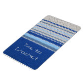 Magnet - Het Patroon van de hak in Blauwe Stripes Magneet (Linkerzijde)
