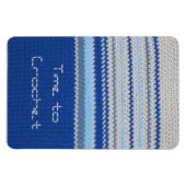 Magnet - Het Patroon van de hak in Blauwe Stripes Magneet (Horizontaal)