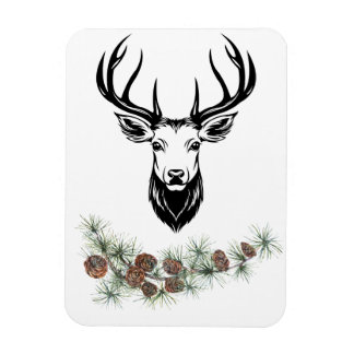 Magnet - Hirsch und Tannenzweige Magneet