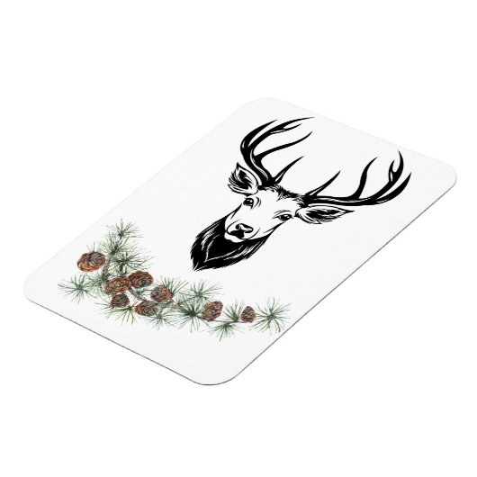 Magnet - Hirsch und Tannenzweige Magneet (Linkerzijde)