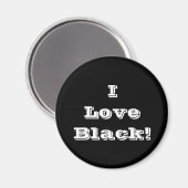 Magnet I Love Black (Voorkant / Achterkant)