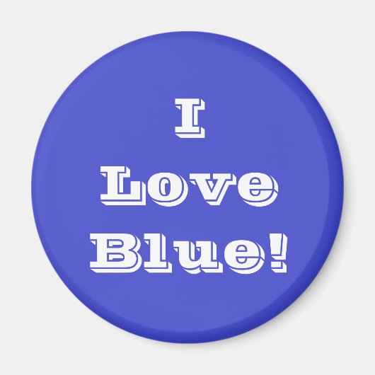 Magnet I Love Blue (Voorkant)