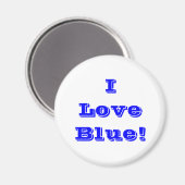 Magnet I Love Blue (Voorkant / Achterkant)