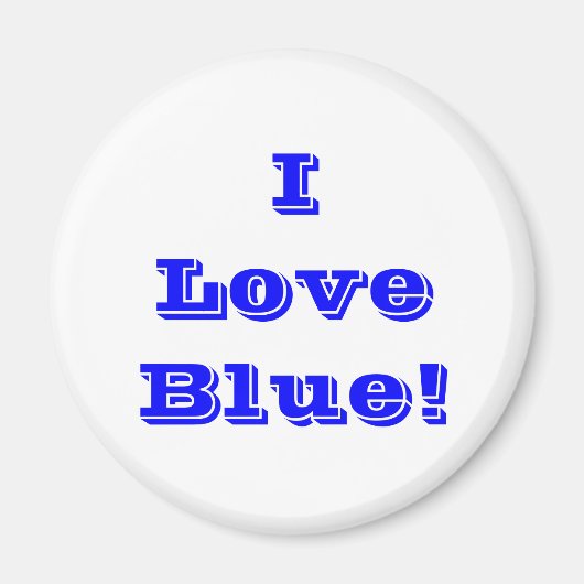 Magnet I Love Blue (Voorkant)
