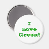 Magnet I Love Green (Voorkant / Achterkant)