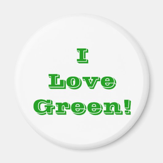 Magnet I Love Green (Voorkant)