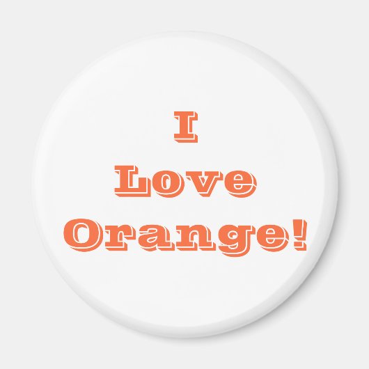Magnet I Love Oranje (Voorkant)