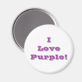 Magnet I Love Paars (Voorkant / Achterkant)
