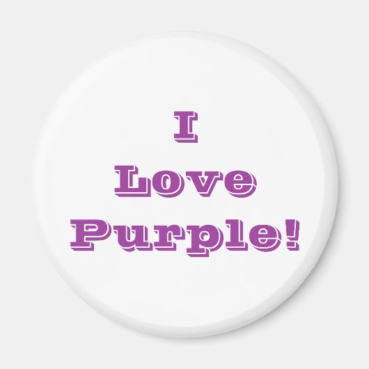 Magnet I Love Paars (Voorkant)
