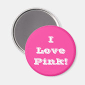 Magnet I Love Pink (Voorkant / Achterkant)