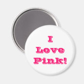 Magnet I Love Pink (Voorkant / Achterkant)