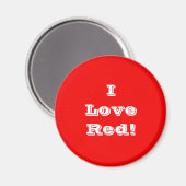 Magnet I Love Red (Voorkant / Achterkant)