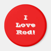 Magnet I Love Red (Voorkant)