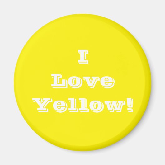 Magnet I Love Yellow (Voorkant)