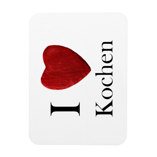 Magnet Ich liebe Kochen Magneet (Verticaal)