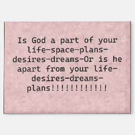 Magnet: "Is God een deel van je leven?" Magneet