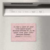 Magnet: "Is God een deel van je leven?" Magneet (Insitu (Vaatwasser))