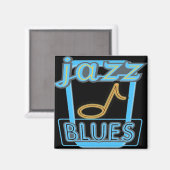 Magnet-Jazz Blues-muziek Magneet (Voorkant / Achterkant)