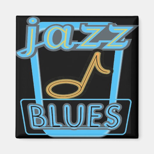 Magnet-Jazz Blues-muziek Magneet (Voorkant)