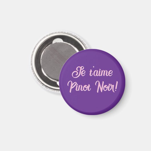 Magnet Je t'aime Pinot Noir  (Voorkant / Achterkant)