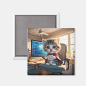 Magnet Katze mit Wecker (Voorkant / Achterkant)