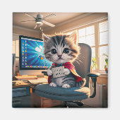 Magnet Katze mit Wecker (Voorkant)