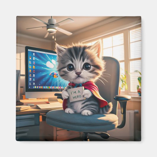 Magnet Katze mit Wecker (Voorkant)