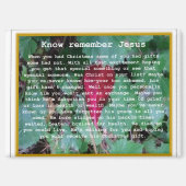 Magnet- Know Remember Jesus  Magneet (Voorkant)