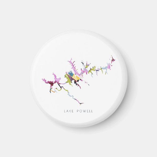 Magnet Lake Powell minimalist Silhouette Map (Voorkant)