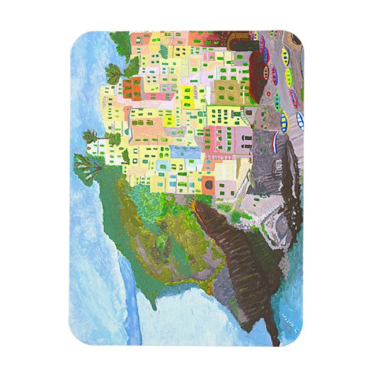 Magnet Landschaft Italien gemalt Magneet (Verticaal)