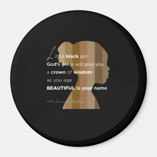 Magnet little black girl magnet (Voorkant)