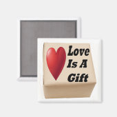 Magnet Love is een Gift (Voorkant / Achterkant)
