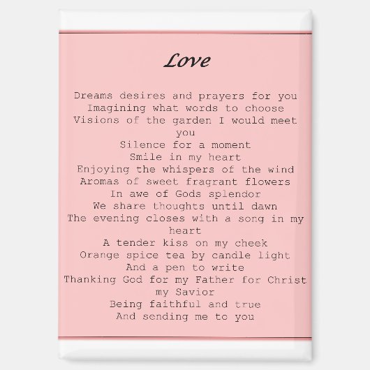 magnet- "Love" Magneet (Voorkant)