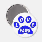 Magnet Love Paws on Paws Blue (Voorkant / Achterkant)