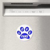 Magnet Love Paws on Paws Blue (Insitu (Vaatwasser))