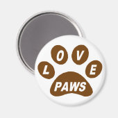 Magnet Love Paws on Paws Brown (Voorkant / Achterkant)