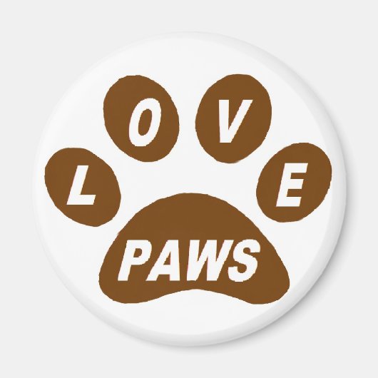 Magnet Love Paws on Paws Brown (Voorkant)