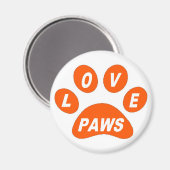 Magnet Love Paws on Paws Oranje (Voorkant / Achterkant)