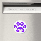 Magnet Love Paws on Paws Paars (Insitu (Vaatwasser))